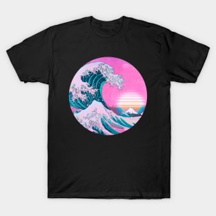 Vaporwave Aesthetic Great Wave Off Kanagawa T-Shirt